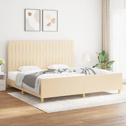 Giroletto senza Materasso Crema 200x200 cm in Tessuto