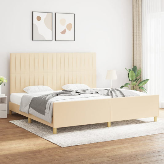 Giroletto senza Materasso Crema 200x200 cm in Tessuto