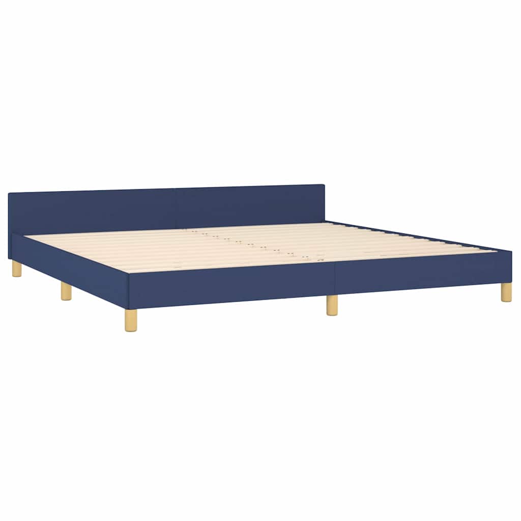 Giroletto senza Materasso Blu 200x200 cm in Tessuto