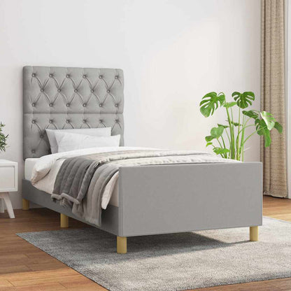 Giroletto senza Materasso Grigio Chiaro 80x200 cm Tessuto