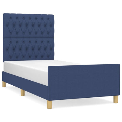 Giroletto senza Materasso Blu 90x190 cm in Tessuto
