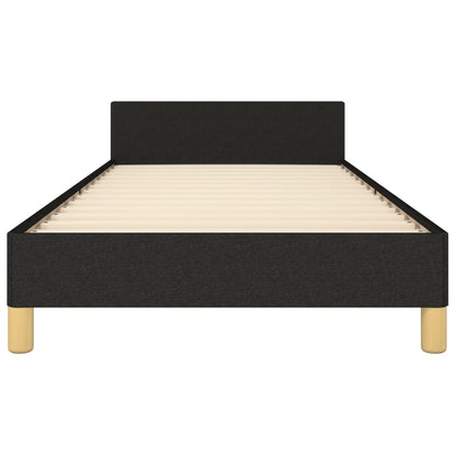 Giroletto senza Materasso Nero 100x200 cm in Tessuto