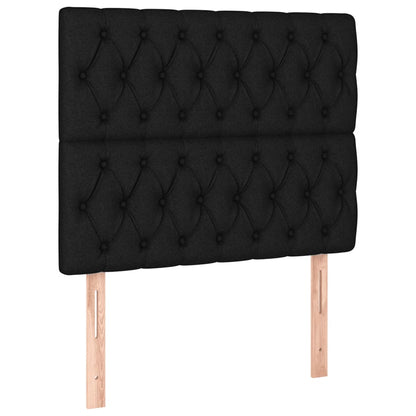 Giroletto senza Materasso Nero 100x200 cm in Tessuto