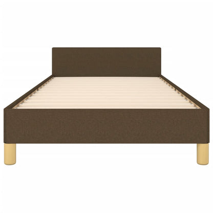 Giroletto senza Materasso Marrone Scuro 100x200 cm Tessuto
