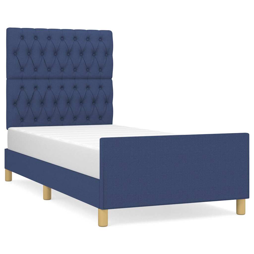 Giroletto senza Materasso Blu 100x200 cm in Tessuto