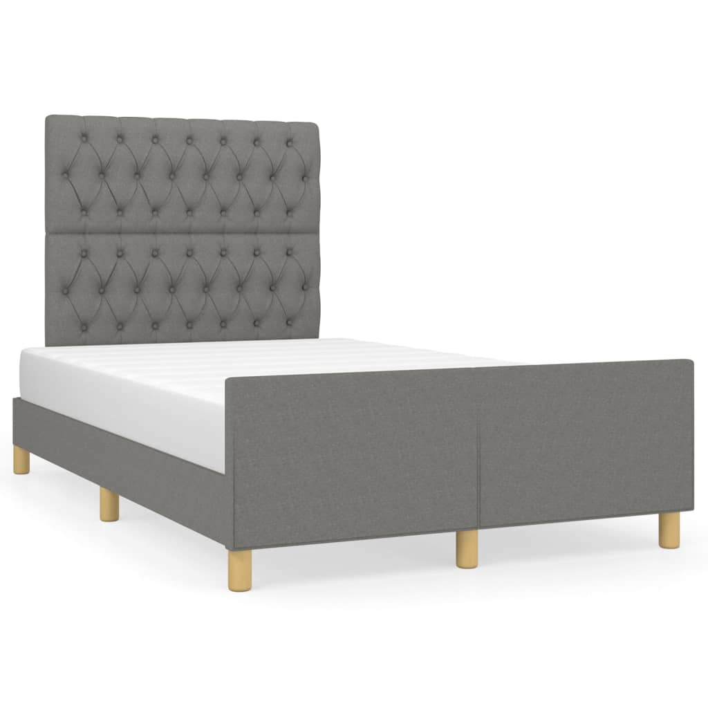 Giroletto senza Materasso Grigio Scuro 120x200 cm Tessuto