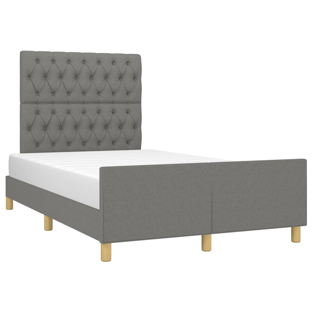 Giroletto senza Materasso Grigio Scuro 120x200 cm Tessuto