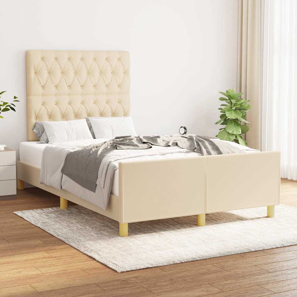 Giroletto senza Materasso Crema 120x200 cm Tessuto