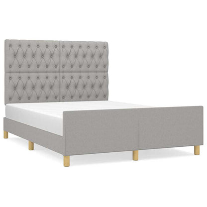 Giroletto senza Materasso Grigio Chiaro 140x190 cm Tessuto