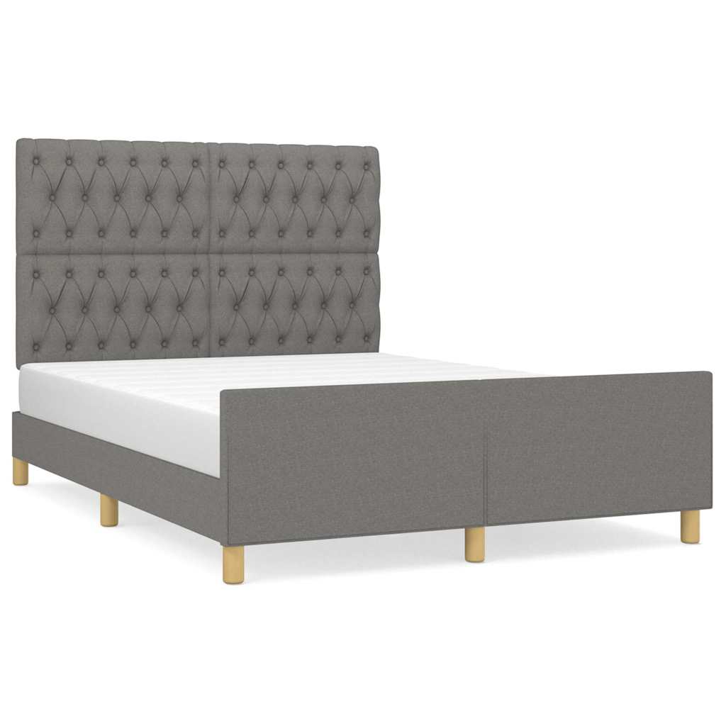 Giroletto senza Materasso Grigio Scuro 140x190 cm Tessuto