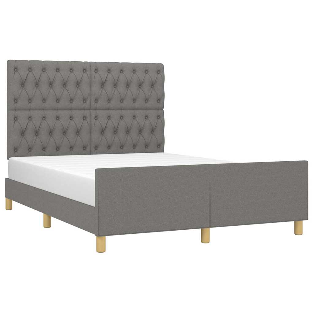 Giroletto senza Materasso Grigio Scuro 140x190 cm Tessuto
