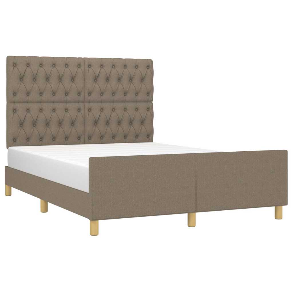 Giroletto senza Materasso Tortora 140x190 cm in Tessuto