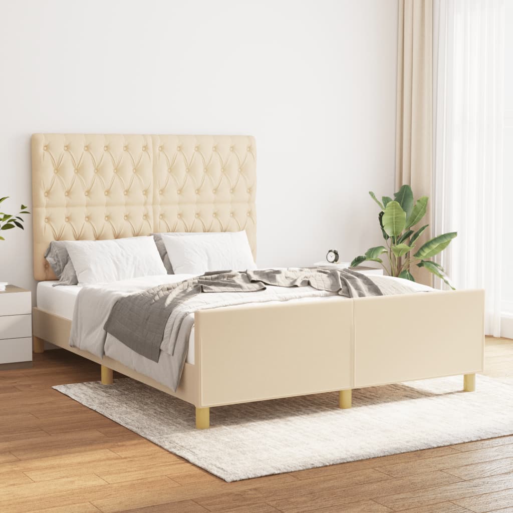 Giroletto senza Materasso Crema 140x190 cm in Tessuto | homemem39