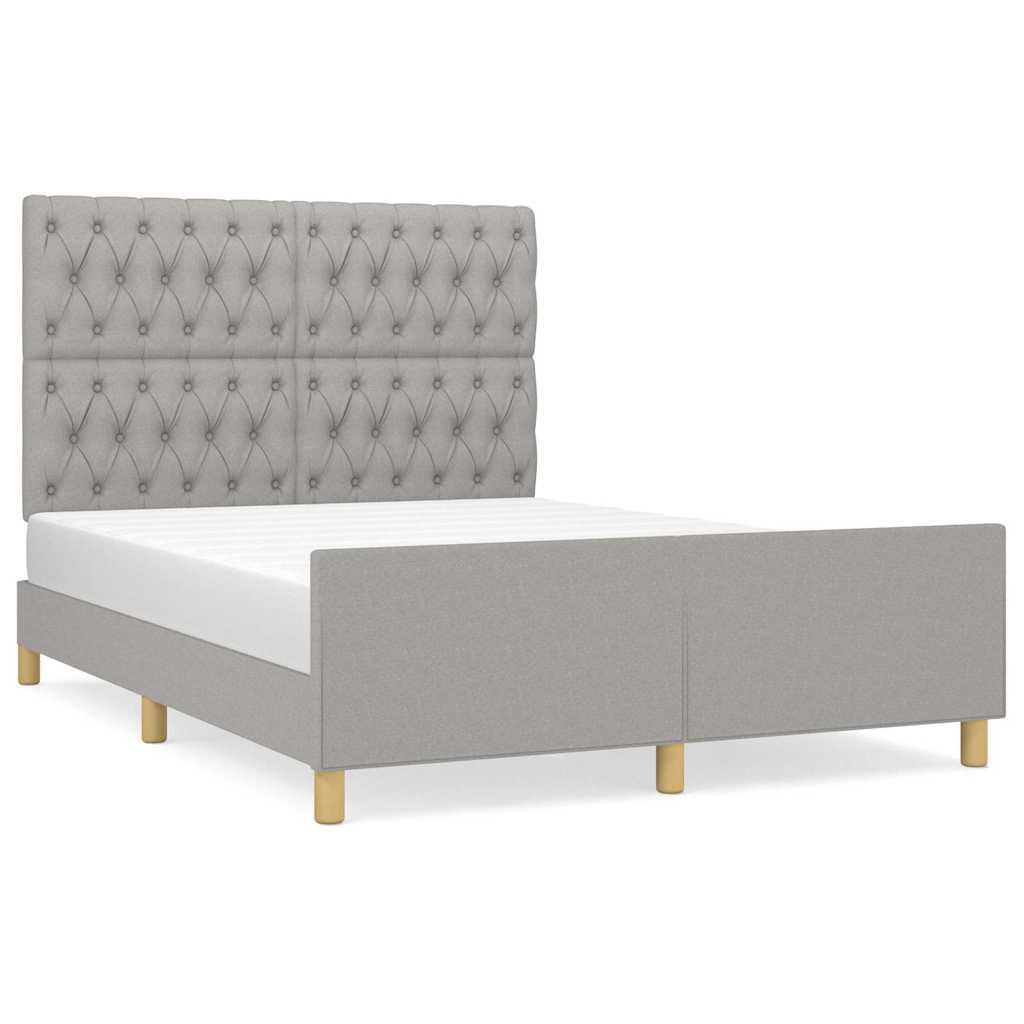 Giroletto senza Materasso Grigio Chiaro 140x200 cm Tessuto
