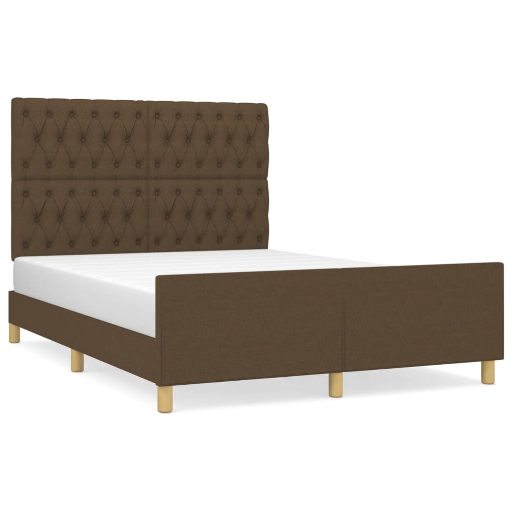 Giroletto senza Materasso Marrone Scuro 140x200 cm Tessuto | homemem39
