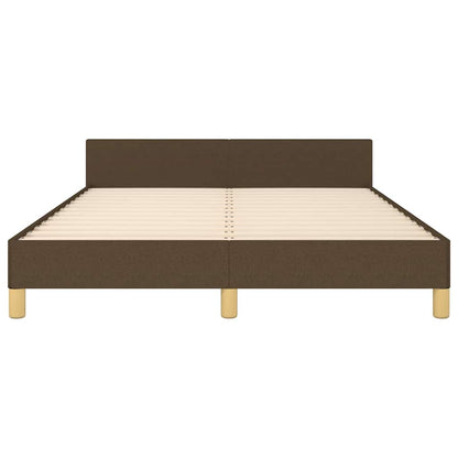 Giroletto senza Materasso Marrone Scuro 140x200 cm Tessuto