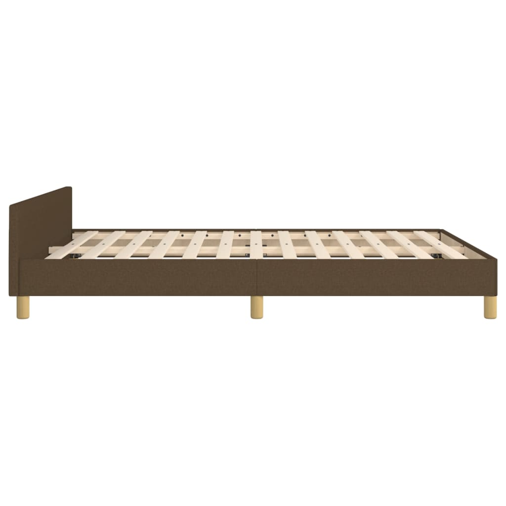 Giroletto senza Materasso Marrone Scuro 140x200 cm Tessuto | homemem39