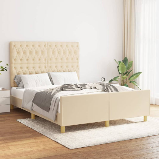 Giroletto senza Materasso Crema 140x200 cm in Tessuto