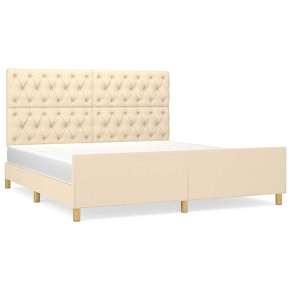 Giroletto senza Materasso Crema 160x200 cm in Tessuto