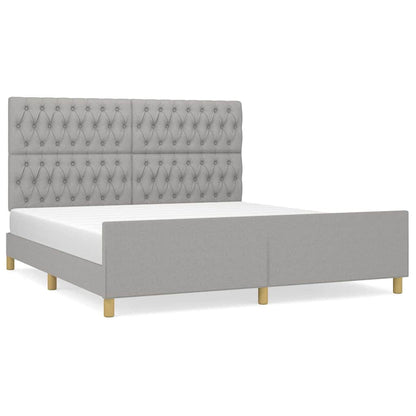 Giroletto senza Materasso Grigio Chiaro 180x200 cm Tessuto