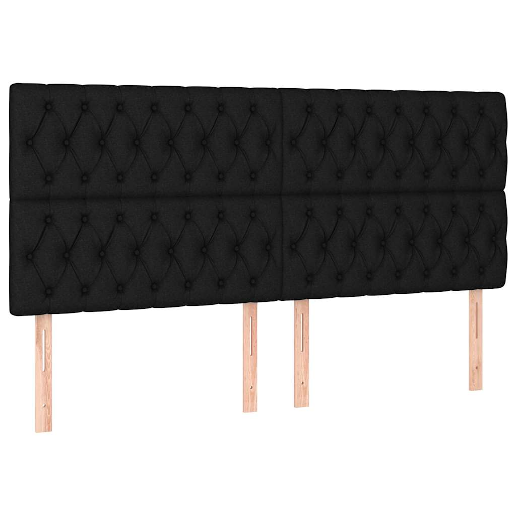 Giroletto senza Materasso Nero 180x200 cm in Tessuto
