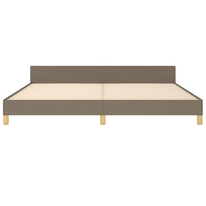 Giroletto con Testiera Grigio Tortora 200x200 cm in Tessuto | homemem39