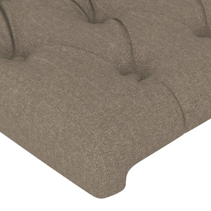 Giroletto con Testiera Grigio Tortora 200x200 cm in Tessuto | homemem39