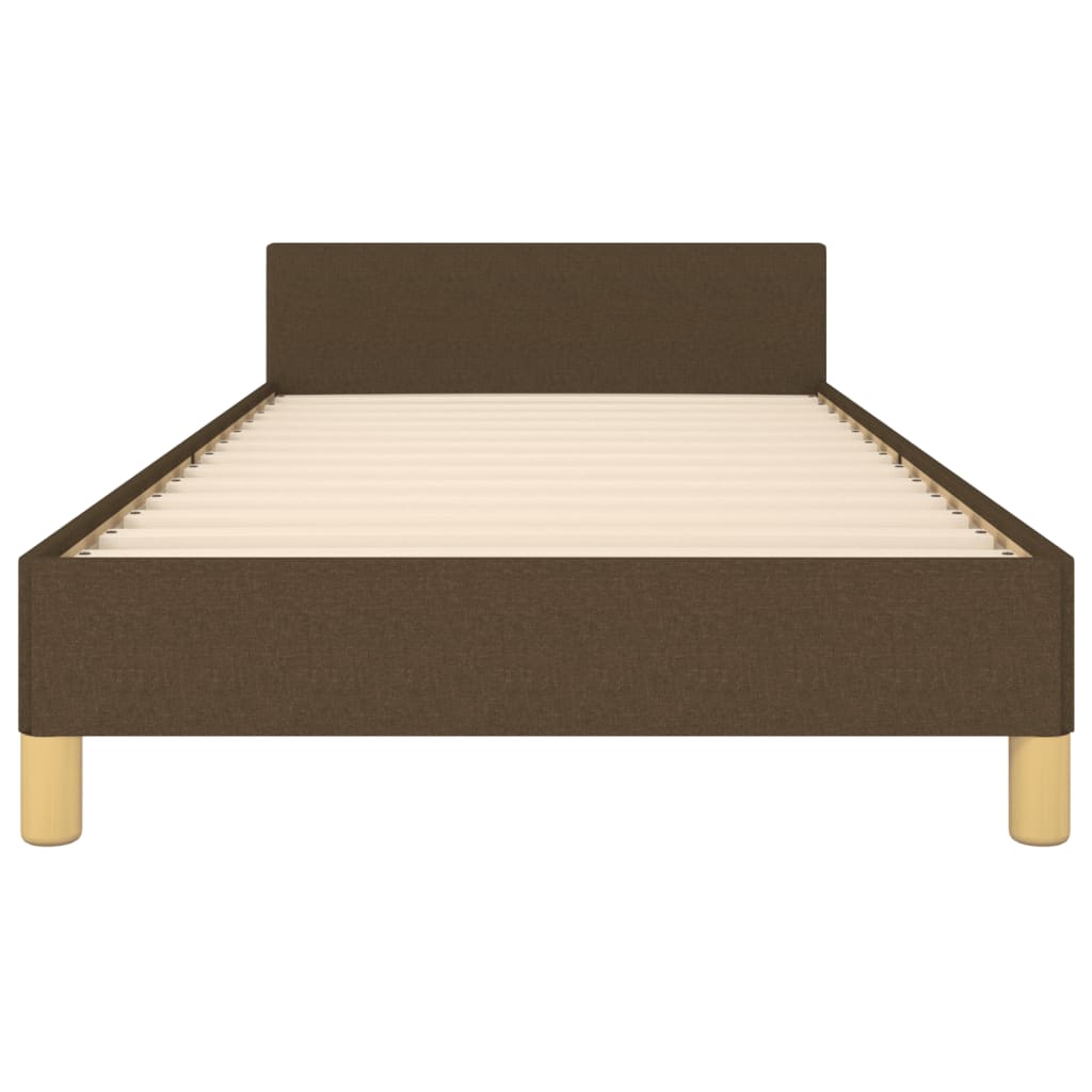 Giroletto con Testiera Marrone Scuro 80x200 cm in Tessuto | homemem39