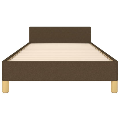 Giroletto con Testiera Marrone Scuro 80x200 cm in Tessuto | homemem39
