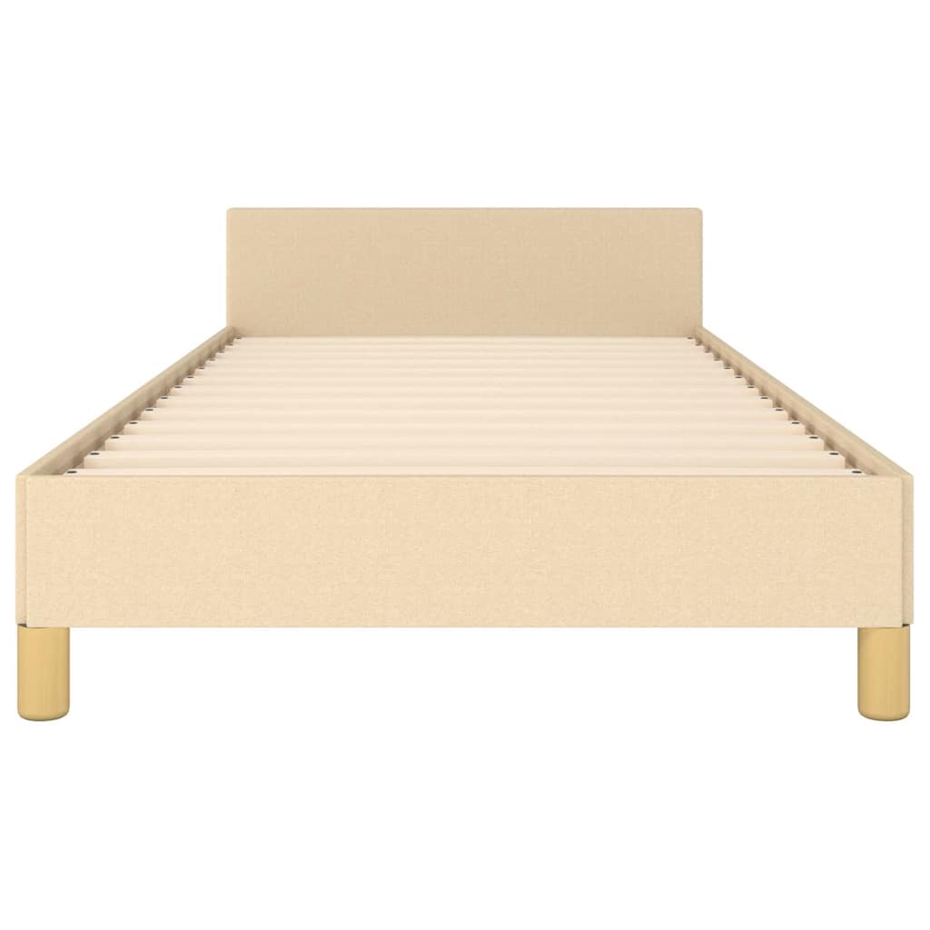 Giroletto con Testiera Crema 80x200 cm in Tessuto