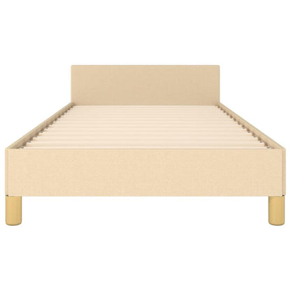 Giroletto con Testiera Crema 80x200 cm in Tessuto