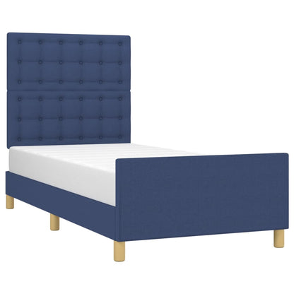 Giroletto con Testiera Blu 80x200 cm in Tessuto | homemem39