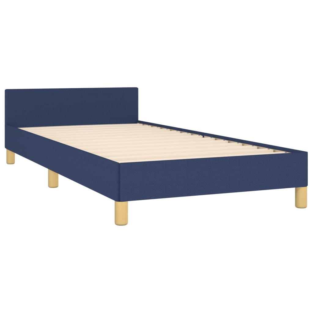 Giroletto con Testiera Blu 80x200 cm in Tessuto | homemem39