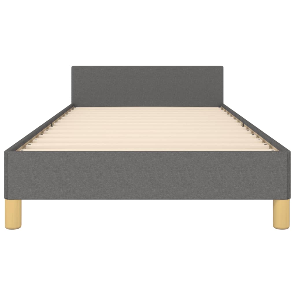 Giroletto con Testiera Grigio Scuro 90x190 cm in Tessuto | homemem39