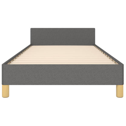 Giroletto con Testiera Grigio Scuro 90x190 cm in Tessuto | homemem39