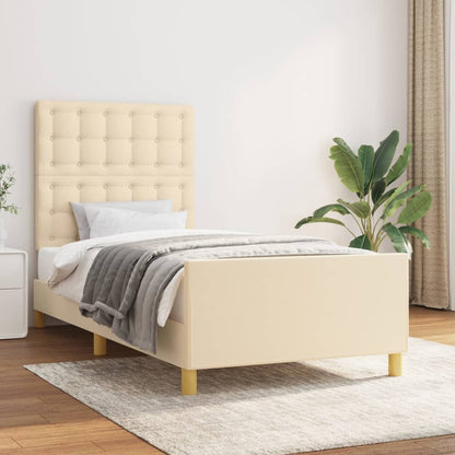 Giroletto senza Materasso Crema 90x200 cm in Tessuto | homemem39