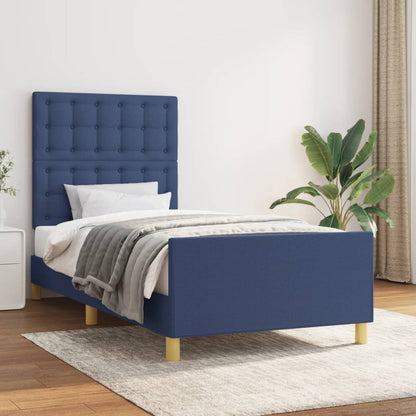 Giroletto senza Materasso Blu 100x200 cm in Tessuto