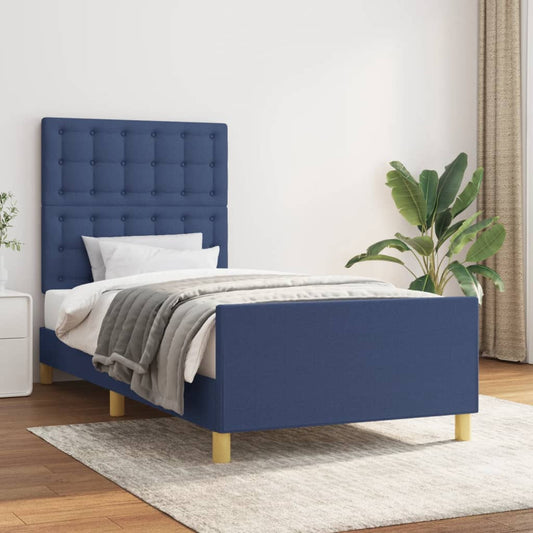 Giroletto senza Materasso Blu 100x200 cm in Tessuto