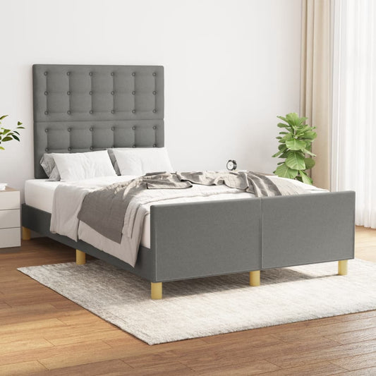 Giroletto senza Materasso Grigio Scuro 120x200 cm Tessuto
