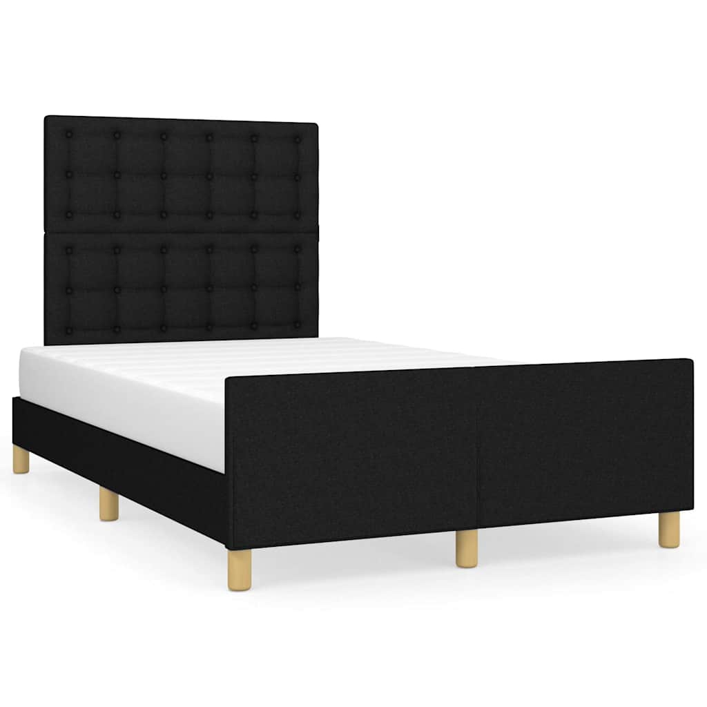 Giroletto senza Materasso Nero 120x200 cm Tessuto