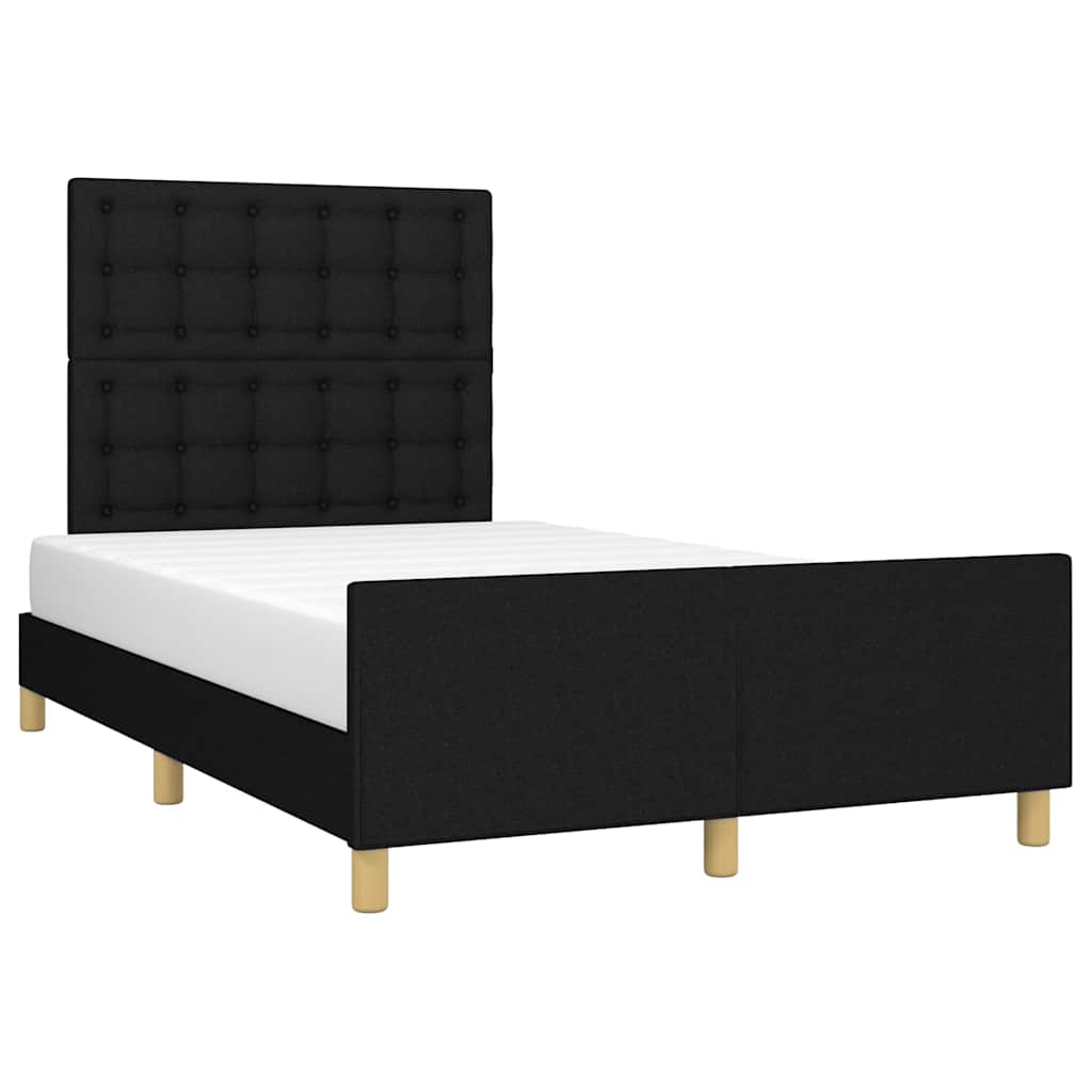 Giroletto senza Materasso Nero 120x200 cm Tessuto
