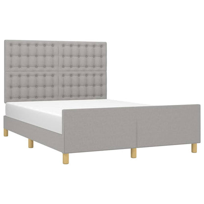 Giroletto senza Materasso Grigio Chiaro 140x190 cm Tessuto