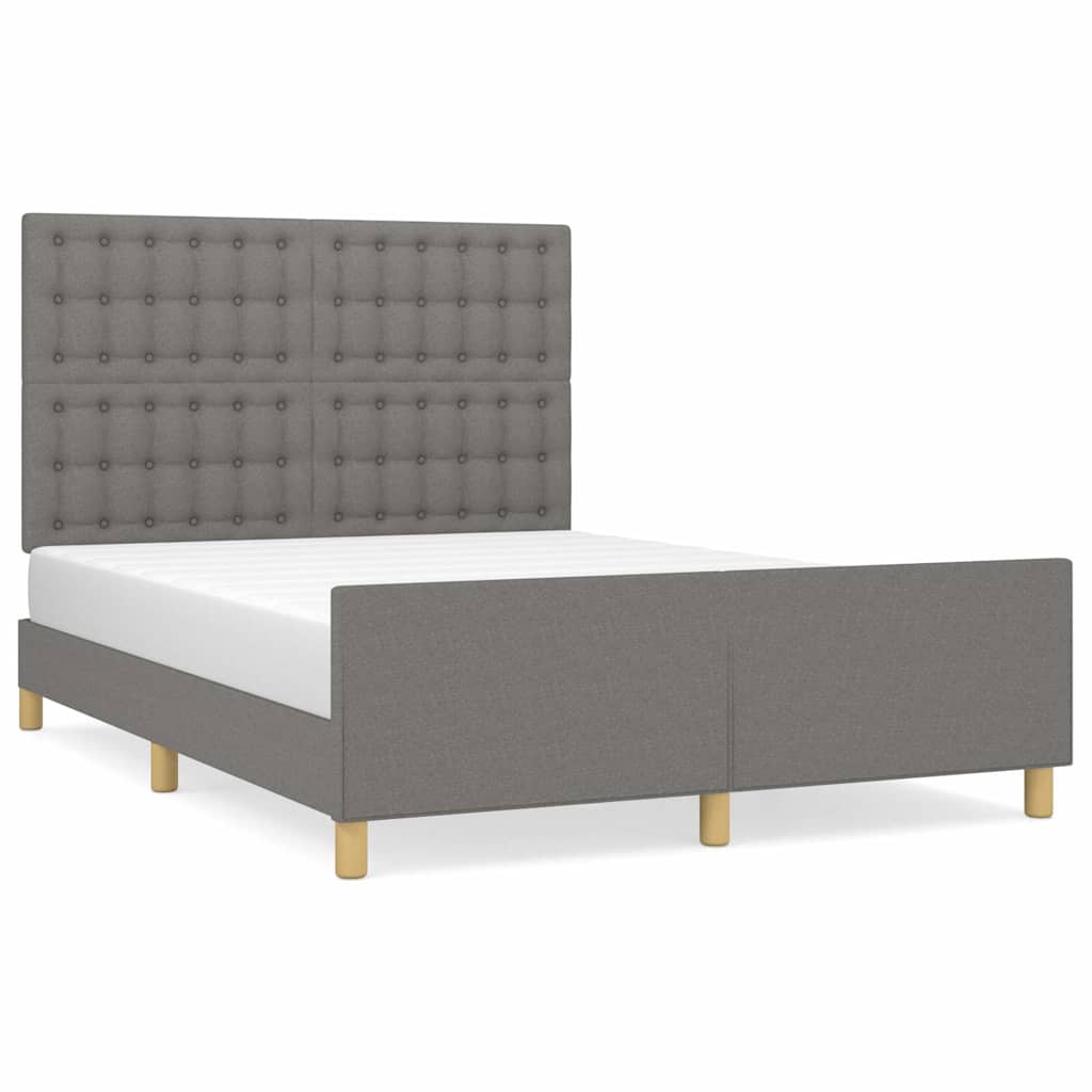 Giroletto senza Materasso Grigio Scuro 140x190 cm Tessuto