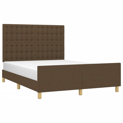 Giroletto senza Materasso Marrone Scuro 140x200 cm Tessuto