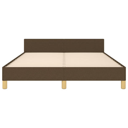 Giroletto senza Materasso Marrone Scuro 140x200 cm Tessuto