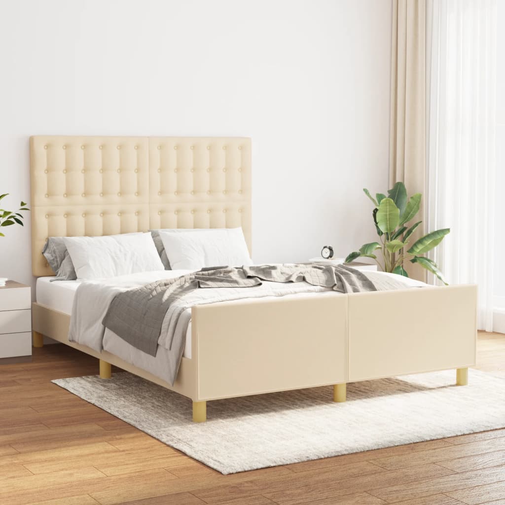 Giroletto senza Materasso Crema 140x200 cm in Tessuto | homemem39