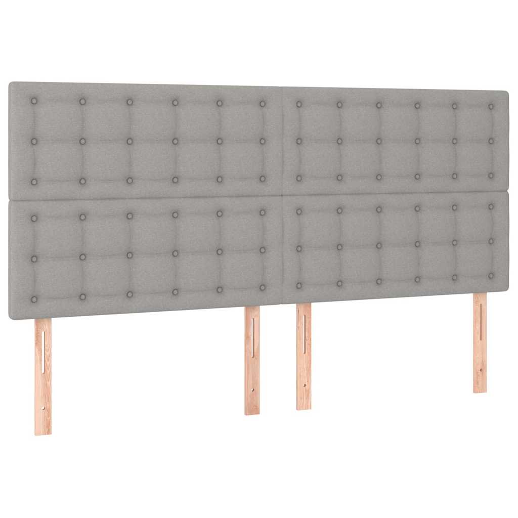 Giroletto senza Materasso Grigio Chiaro 160x200 cm Tessuto