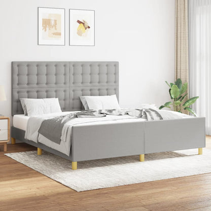 Giroletto senza Materasso Grigio Chiaro 160x200 cm Tessuto | homemem39