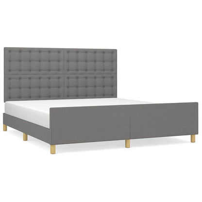 Giroletto senza Materasso Grigio Scuro 160x200 cm Tessuto