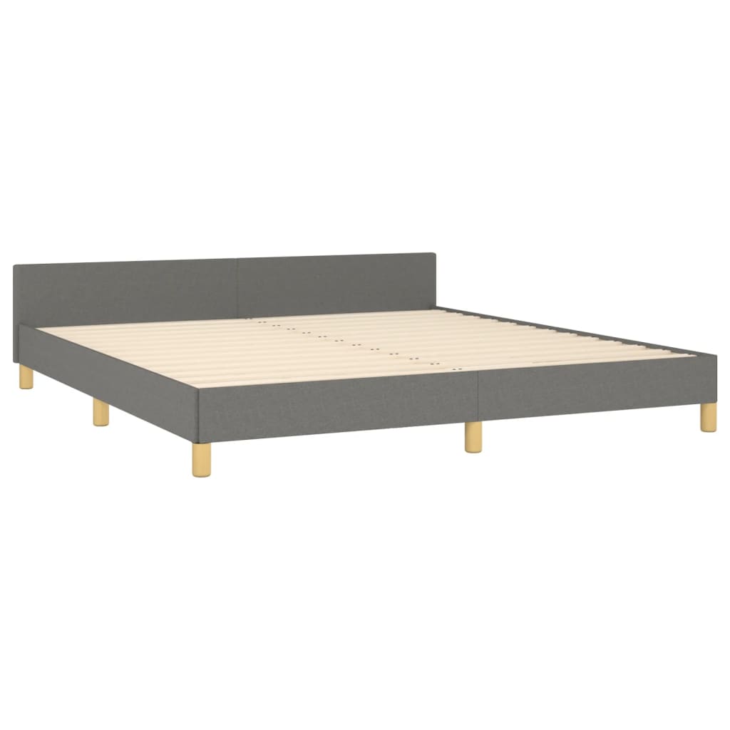 Giroletto senza Materasso Grigio Scuro 160x200 cm Tessuto | homemem39